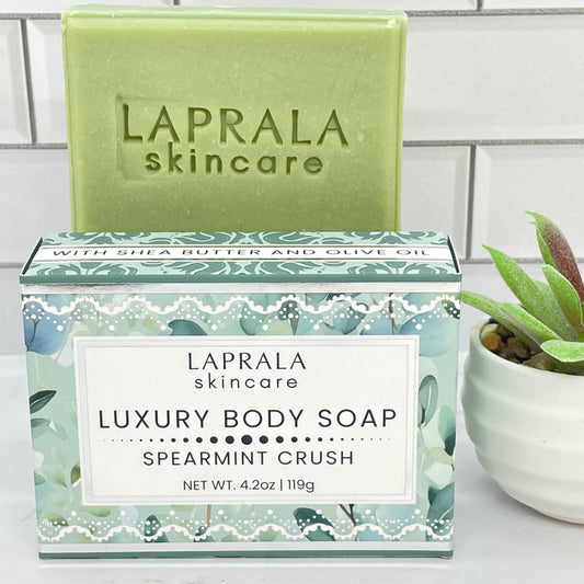 spearmint luxury soap with shea butter