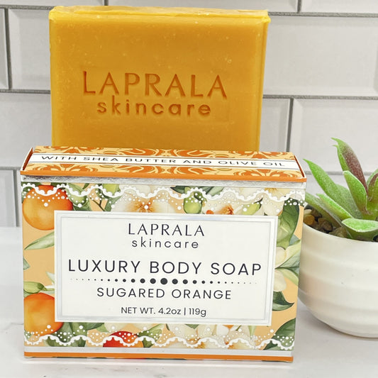 shea butter orange scented luxury soap